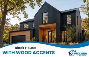 Black House With Wood Accents: 17 Warm Modern Ideas