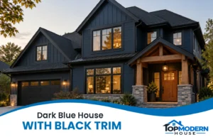 17 Dark Blue House With Black Trim Ideas