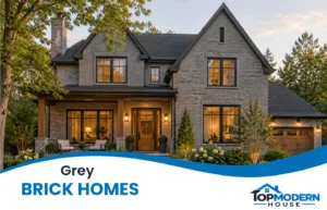 Grey Brick Homes: 12 Ideas for a Welcoming Exterior