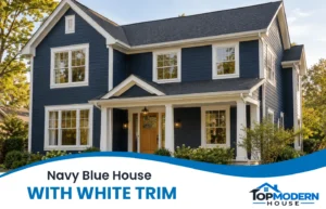 Navy Blue House With White Trim: 12 Color Pairing Ideas